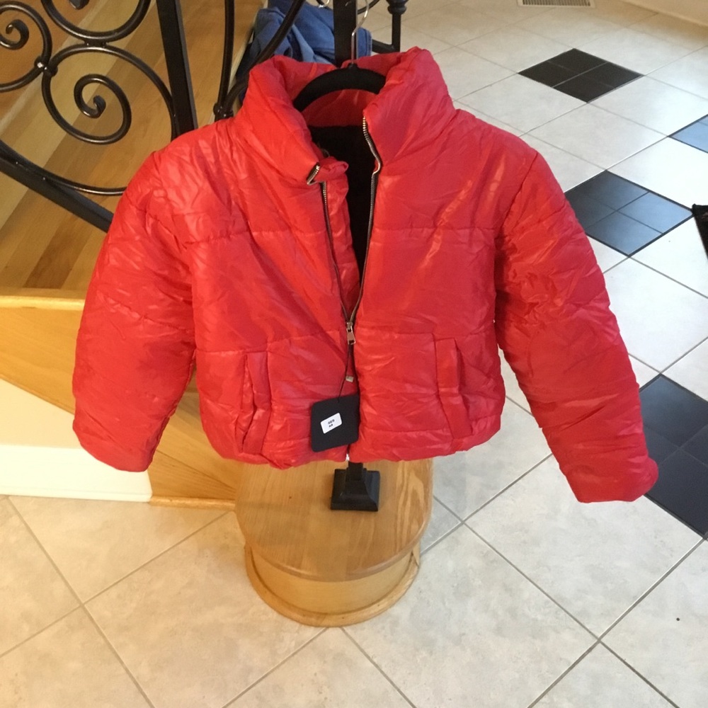 RISING jacket Sz m puffer hot pink NWT